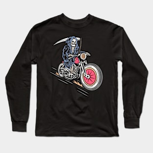 Biker skull Long Sleeve T-Shirt